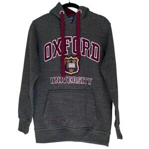 NEW Oxford University Official Hoodie Small Charcoal Unisex